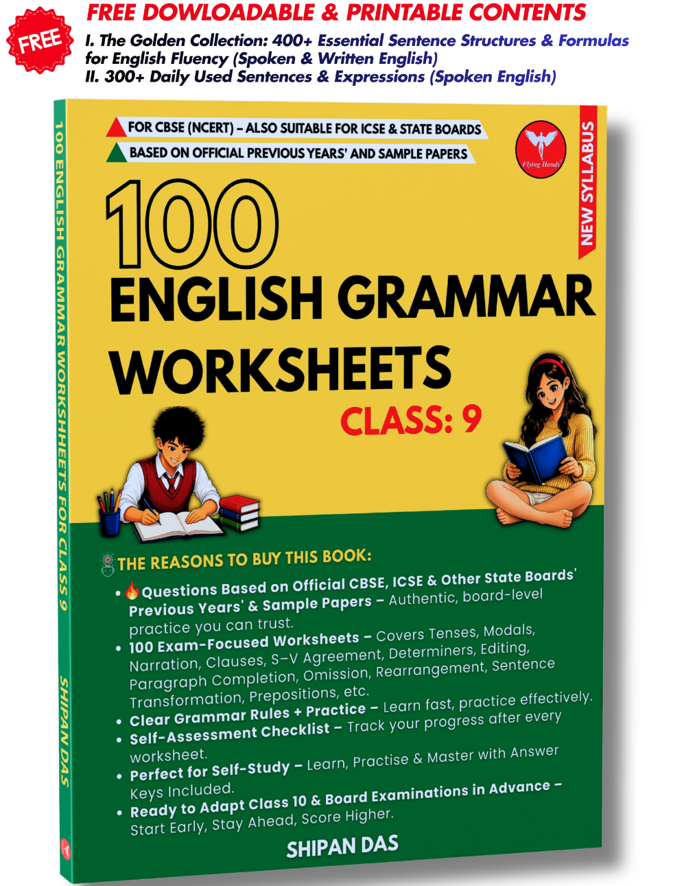 100 English Grammar Worksheets for Class 9
